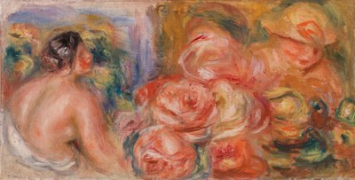 Roser og små nøgen (Roses et petit nu) af Pierre Auguste Renoir