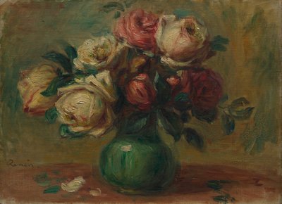 Roser i en vase, ca. 1890. af Pierre Auguste Renoir