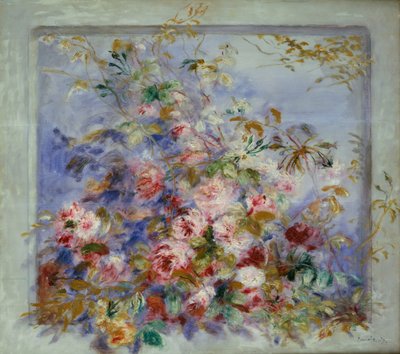 Roser i et vindue, 1879 af Pierre Auguste Renoir