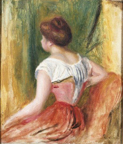 Siddende ung kvinde af Pierre Auguste Renoir