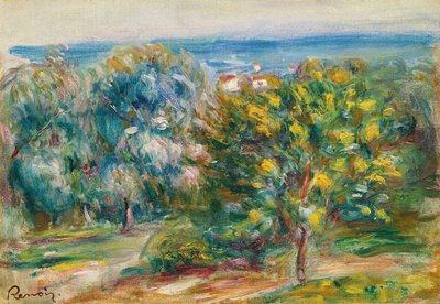 Skitse af et landskab i Midi af Pierre Auguste Renoir