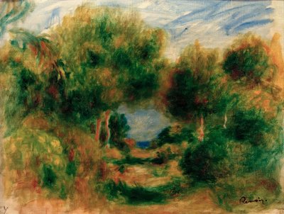 Ud af skoven, havet i bunden af Pierre-Auguste Renoir