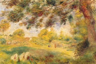 Spring Landscape (olie på lærred) af Pierre Auguste Renoir