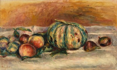 Stilleben med melon (Nature morte au melon) af Pierre Auguste Renoir