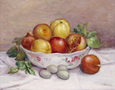 Stilleben med et granatæble af Pierre Auguste Renoir