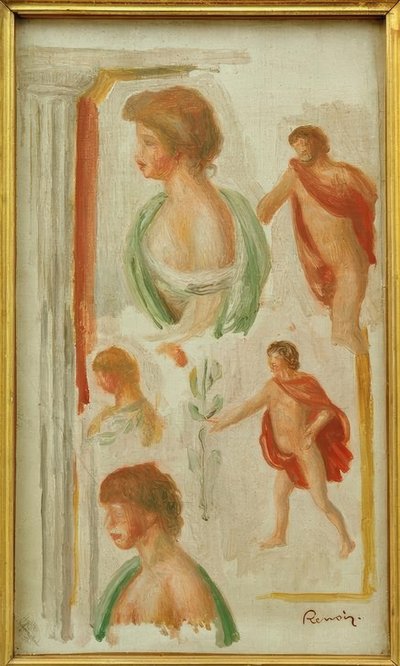 Studie af figurer fra oldtiden af Pierre Auguste Renoir