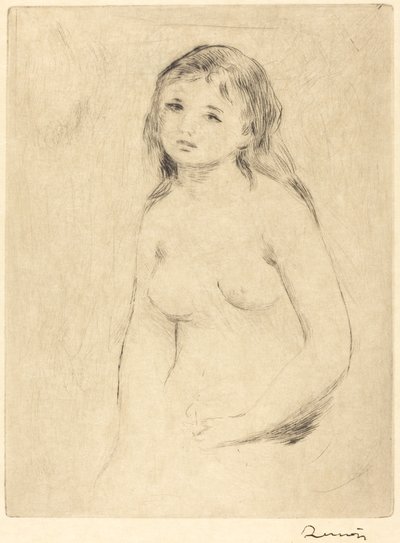 Study for a Bader Etude pour une baigneuse, slutningen af det 19.-begyndelsen af det 20. århundrede. af Pierre Auguste Renoir