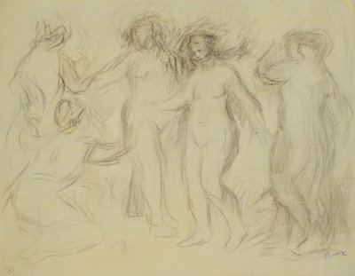 Studie til dommen i Paris; Studie til The Judgment of Paris, af Pierre Auguste Renoir