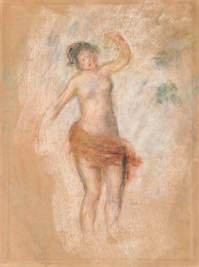 Studie af en faun kvinde, der danser for "Oedipus Rex", ca. 1900 af Pierre Auguste Renoir