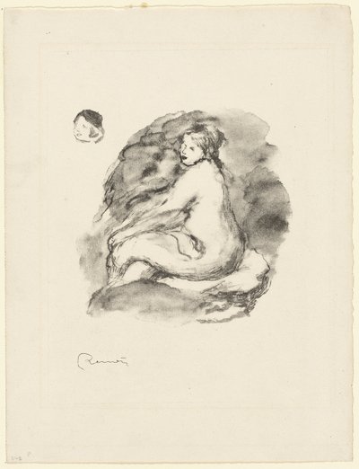 Studie af en siddende nøgen kvinde, variant af Pierre-Auguste Renoir