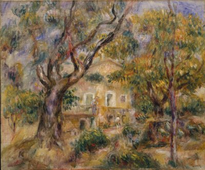 Gården ved Les Collettes, Cagnes, 1908-14 af Pierre Auguste Renoir