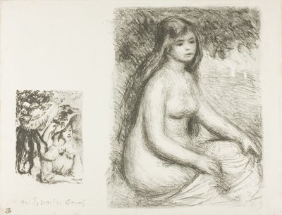 Den Pinned Hat og Bademanden af Pierre Auguste Renoir