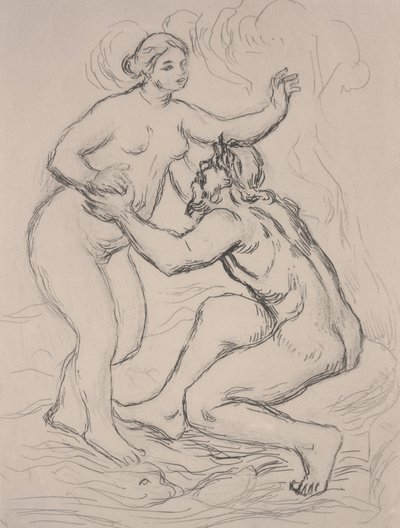 Flod Scamander, ca.1900 (radering) af Pierre Auguste Renoir