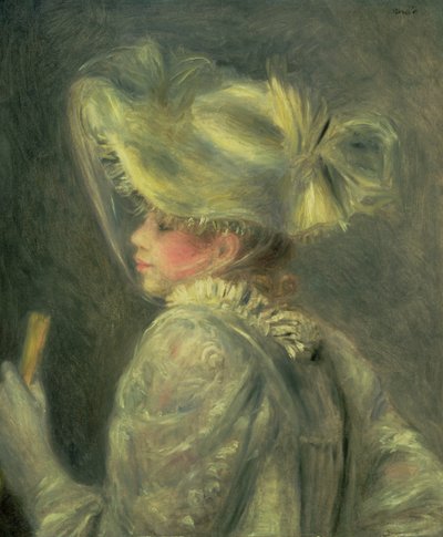 Den hvide hat af Pierre Auguste Renoir