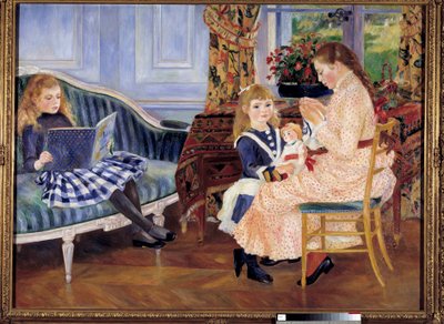 Børnenes eftermiddag i Wargemont. Maleri af Pierre Auguste Renoir (1841-1919), olie på lærred af Pierre Auguste Renoir