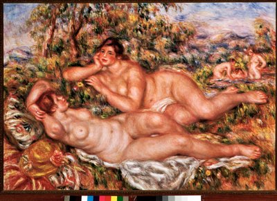 De badende (olie på lærred af Pierre Auguste Renoir