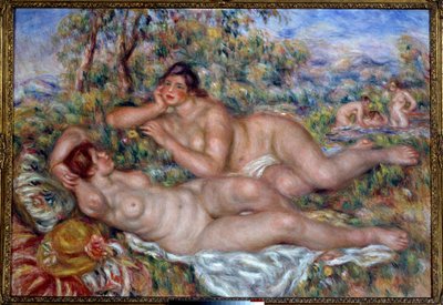Badegæsterne. Maleri af Pierre Auguste Renoir (1841-1919) af Pierre Auguste Renoir
