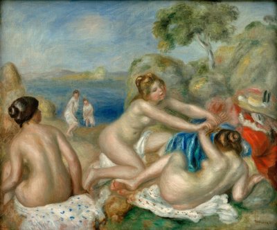 Tre krabbebadere af Pierre Auguste Renoir