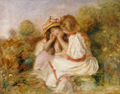 To piger, ca. 1890 af Pierre Auguste Renoir