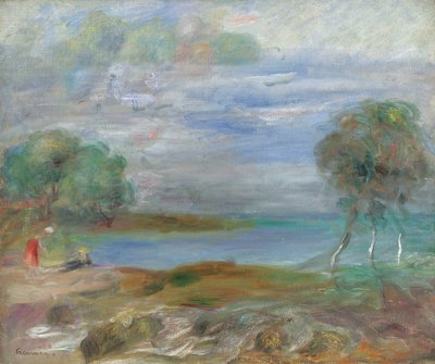 To mennesker ved vandkanten af Pierre Auguste Renoir
