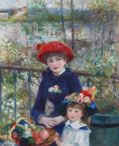 To søstre (på terrassen) af Pierre Auguste Renoir