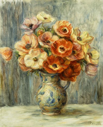 Vase af Anemoner, af Pierre Auguste Renoir