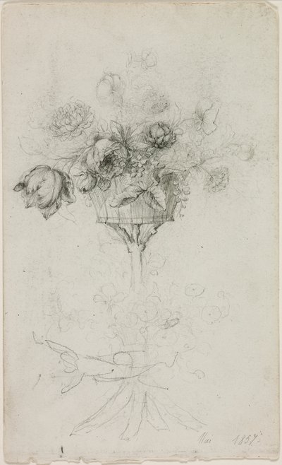 Vase med blomster af Pierre Auguste Renoir