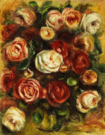 Vase med roser, af Pierre Auguste Renoir