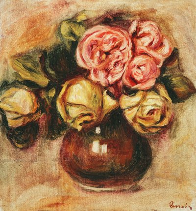 Vase med roser; Vase de Roses, af Pierre Auguste Renoir