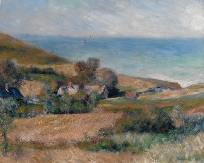 Udsigt over havkysten nær Wargemont i Normandiet, 1880. af Pierre Auguste Renoir