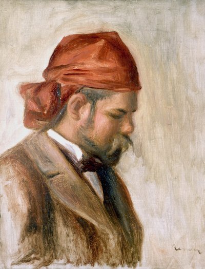 Vollard med et rødt tørklæde af Pierre Auguste Renoir