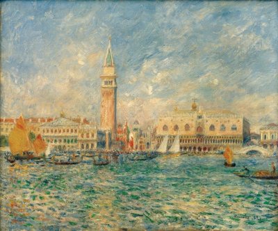 Udsigt over Venedig (Dogepaladset) af Pierre Auguste Renoir