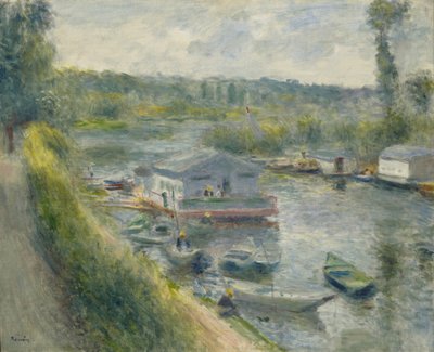 Vaskehusbåd ved Bas-Meudon, ca. 1874 af Pierre Auguste Renoir