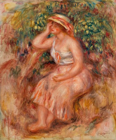 Kvinde dagdrømmer af Pierre-Auguste Renoir