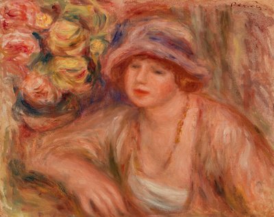 Kvinde læner af Pierre Auguste Renoir