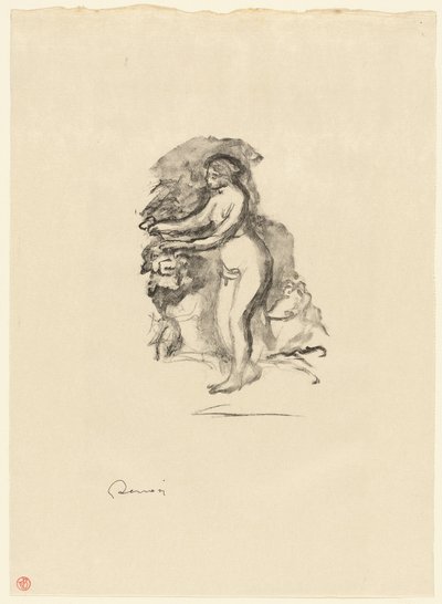Kvinde med Grapevine af Pierre Auguste Renoir