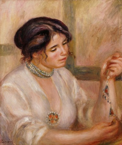 Kvinde med en halskæde af Pierre Auguste Renoir