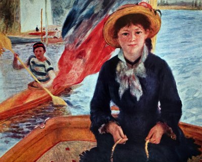 Ung kvinde i en båd (Lise Trehot) af Pierre Auguste Renoir