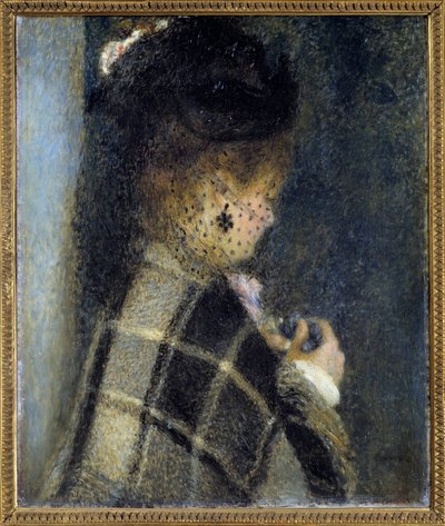 Ung kvinde med slør Maleri af Pierre Auguste Renoir (1841-1919) omkring 1870 Søn. 0,61x0,51 m Paris, musee d