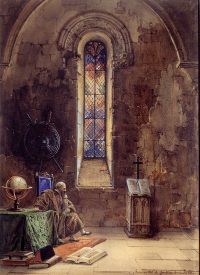 Galilæa Repræsentation af Galileo Galilei i værket "" Galilee"" af Francois Ponsard (1814-1867) ved den franske komedie i 1867. Astronomen er repræsenteret der i fængslet. Illustration af Pierre Beauvallet (1801-1873) 1867 Paris, Comedie francaise af Pierre Beauvallet