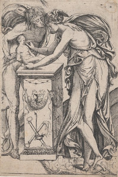 Apollon og skulpturens ånd, 1607-61. af Pierre Biard
