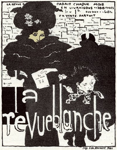 Kunst. Revyen Blanche. Plakat af Pierre Bonnard, Frankrig af Pierre Bonnard