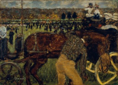På kurser eller kurser på Longchamp af Pierre Bonnard