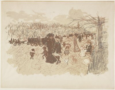 Avenue i Bois de Boulogne, ca. 1898 (udgivet 1899) af Pierre Bonnard