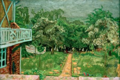 Blå altan af Pierre Bonnard