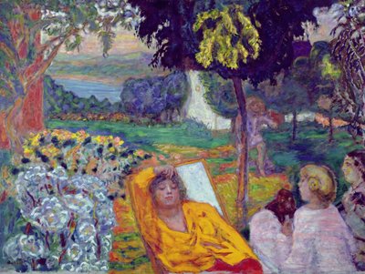 Aften ( eller siesta eller i en sydlandsk have ) 1914 af Pierre Bonnard
