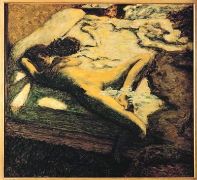 Kvinde døser på sin seng ... (maleri på lærred) af Pierre Bonnard