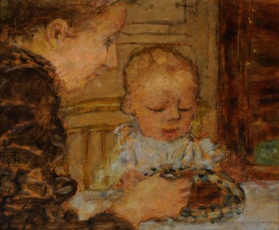 Bedstemor og Barn af Pierre Bonnard