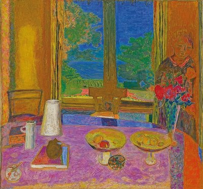 Stor spisestue ud mod haven (Grande salle à manger sur le jardin). 1934-35 af Pierre Bonnard
