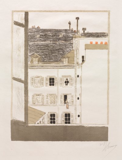 Huse i Gården af Pierre Bonnard